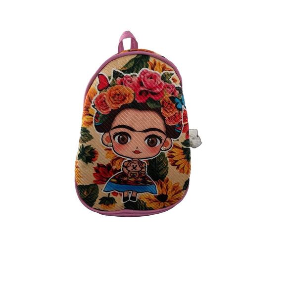 Frida Kahlo Mini Artisanal Handmade Vegan Leather Floral Mexico - Picture 1 of 5